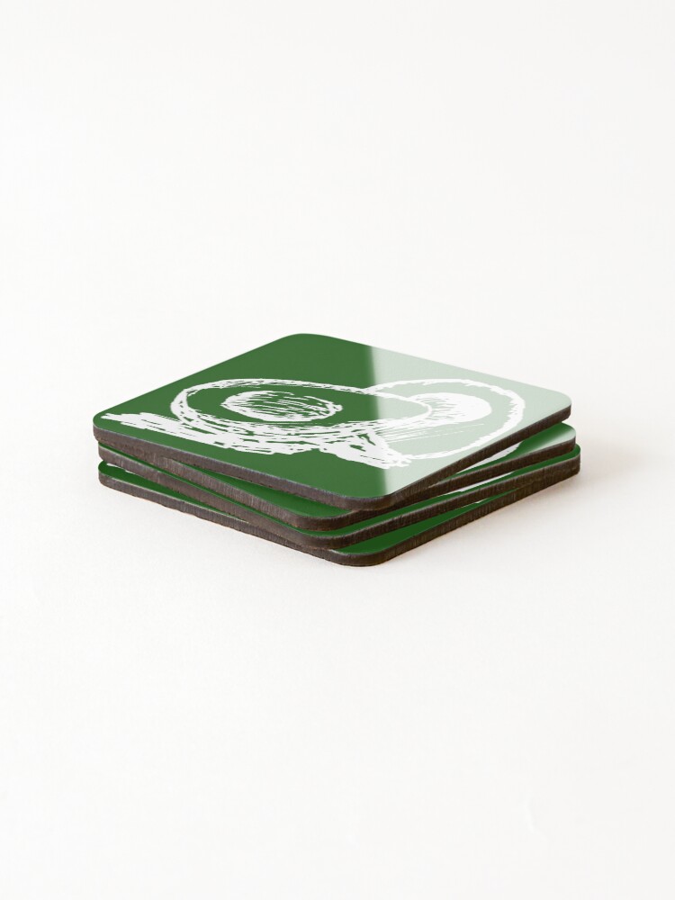 Thumbnail 4 of 5, Coasters (Set of 4), Avocado Pattern designed and sold by 2MdesignStore.