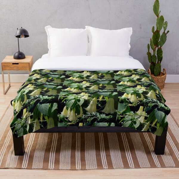 Datura Blooms - Hawaii Throw Blanket