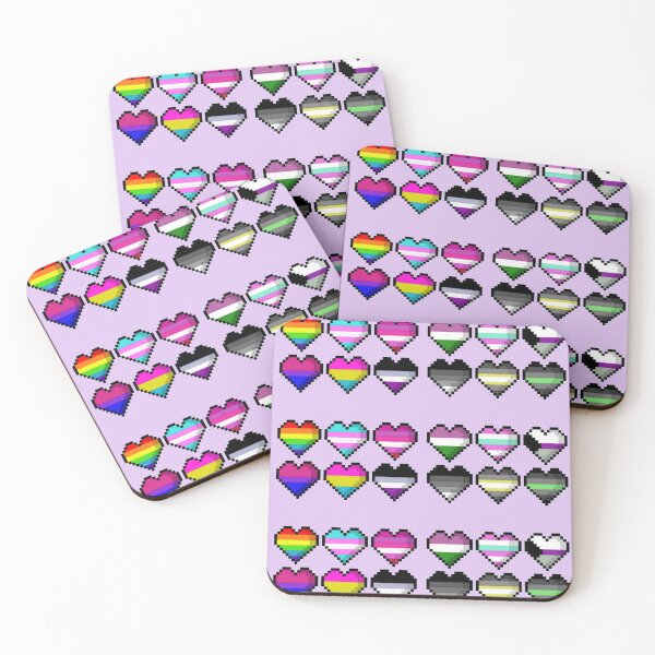 Item preview, Pride Pixel Hearts designed and sold by ShadowiesArt.