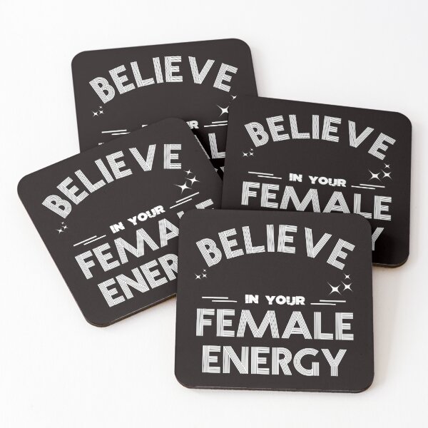 Item preview, Believe in your Female Energy - Cool Black and White Text Graphics Trend Gift  designed and sold by leo121687.