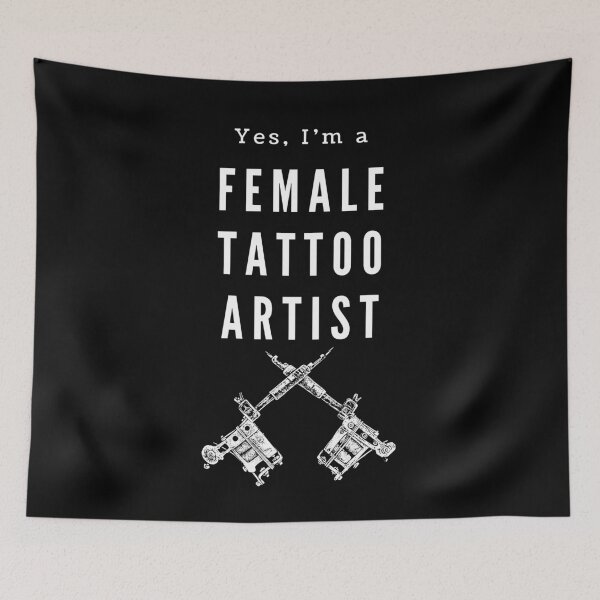 Item preview, I’m a female tattoo artist - best female tattoo artist in town Tattooed junkie design gifts ink culture beards barber awesome super power tacos tequila designed and sold by CJCTEES.
