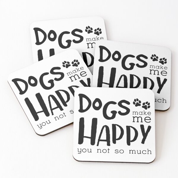 Item preview, Dogs make me happy (Black) designed and sold by Thoughtscrawl.