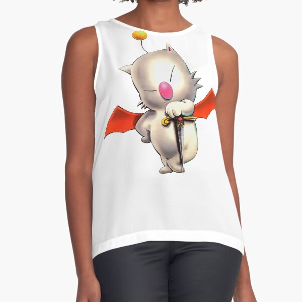 Moogle kupo tshirt para meninas final fantasia xiv jogo topos moda feminina  t camisa de algodão
