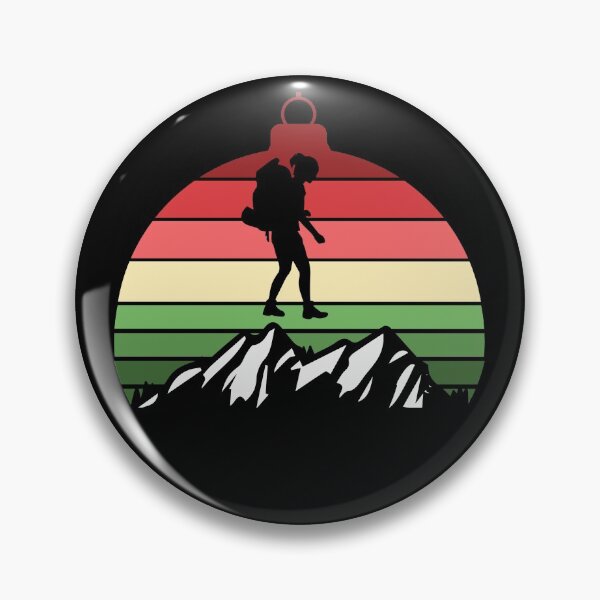 Item preview, Christmas Mountains Ornament - Woman Backpacking designed and sold by HeatherPore.