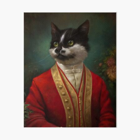 The Hermitage Court Waiter Cat Poster Art Board Print