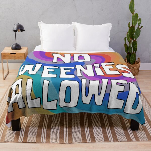 No Weenies Allowed Throw Blanket