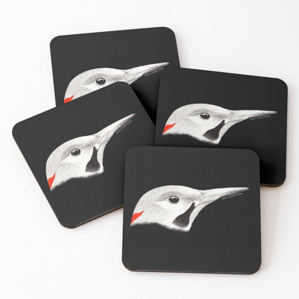 Item preview, Northern Flicker (Colaptes auratus) - black designed and sold by Michaela Berdougo.