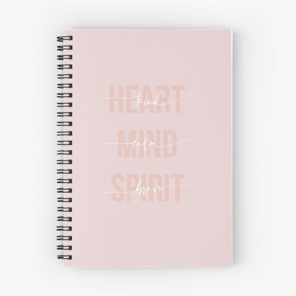 Item preview, Kind Heart Calm Mind Brave Spirit Pink designed and sold by The Art of the  Pause.