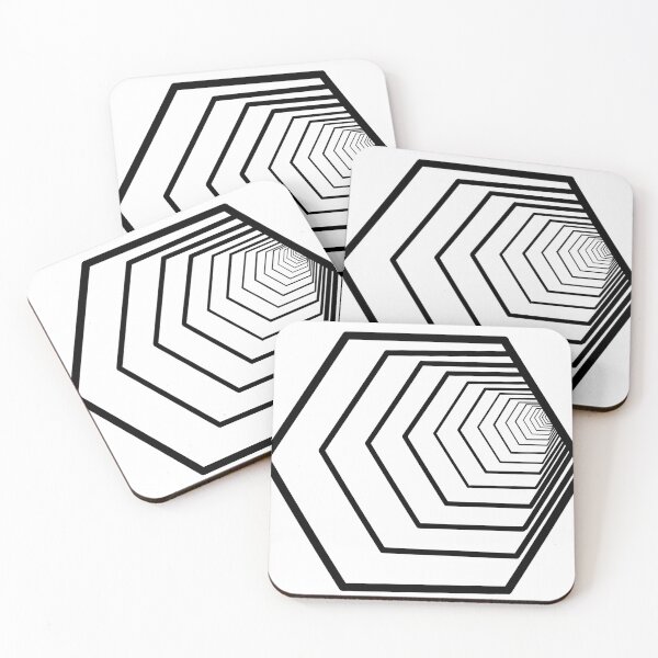 Item preview, Hexagonal Infinite Portal Black designed and sold by crea-tividad.