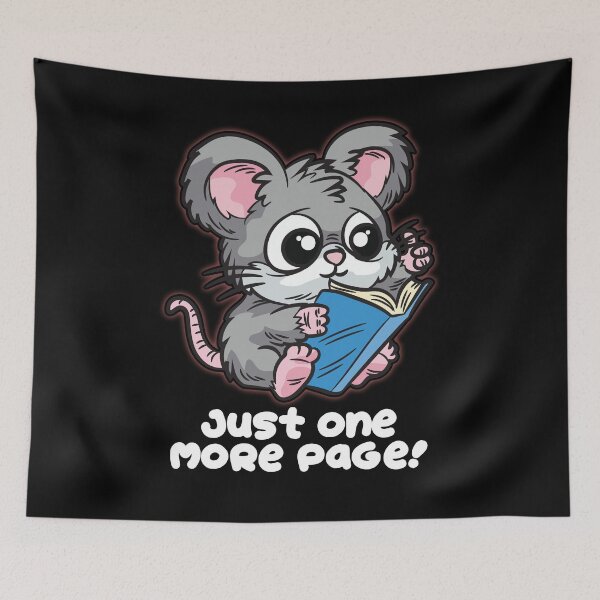 Item preview, Just One More Page Reading Mouse designed and sold by Moonpie90.
