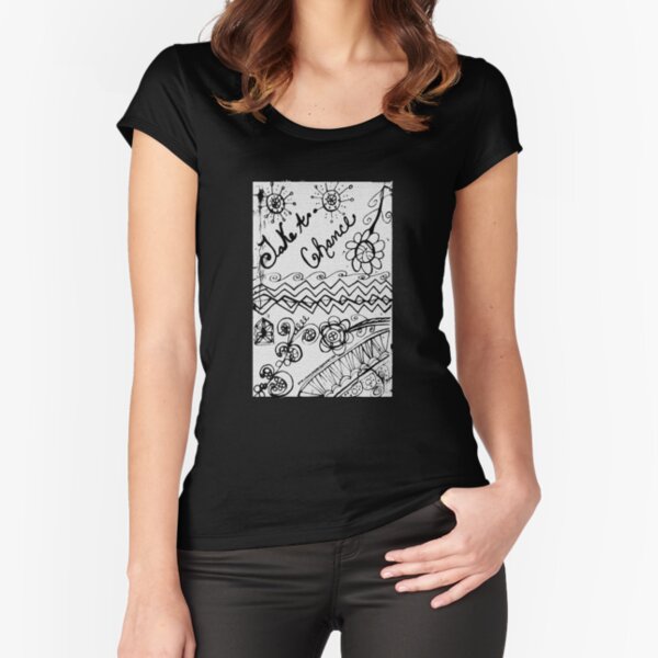 Rachel Doodle Art - Take A Chance Fitted Scoop T-Shirt