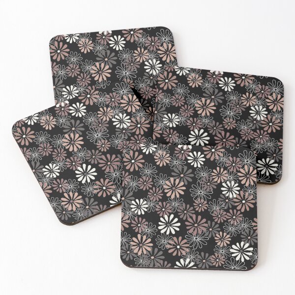 Item preview, Daisies in Tan, Mocha, Grey, and White designed and sold by Diane Warren.