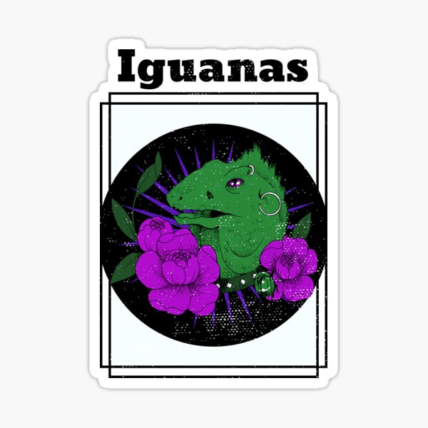 iguana clothing design Sticker