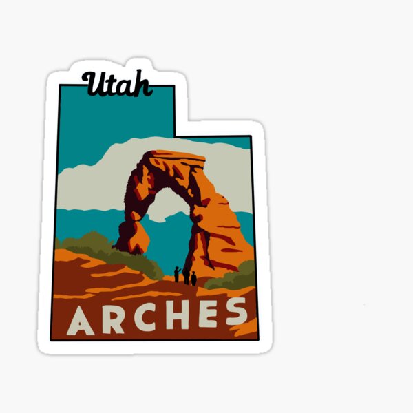 Item preview, Arches National Park sticker designed and sold by gkeisling.