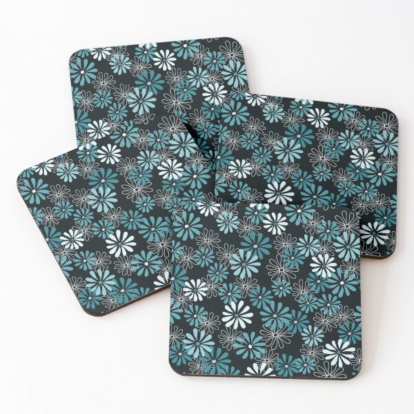 Item preview, Daisies in Shades of Teal designed and sold by Diane Warren.