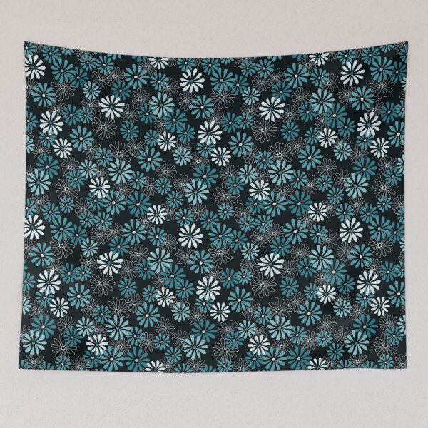 Item preview, Daisies in Shades of Teal designed and sold by Diane Warren.