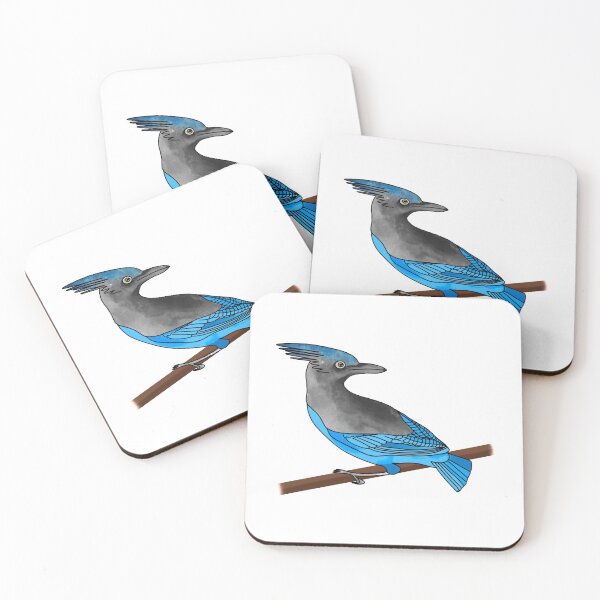 Item preview, Steller's Jay sitting on a branch designed and sold by moodpixel.