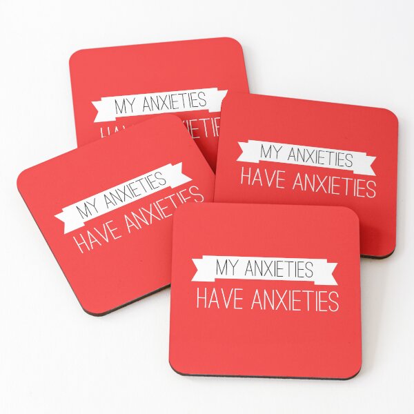 Item preview, My anxieties have anxieties (black+wht text) designed and sold by HamiltonmagicTs.