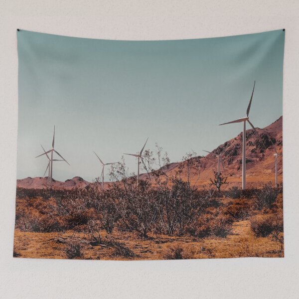 Item preview, Wind turbine and desert view at Kern County California USA designed and sold by Mrvell.