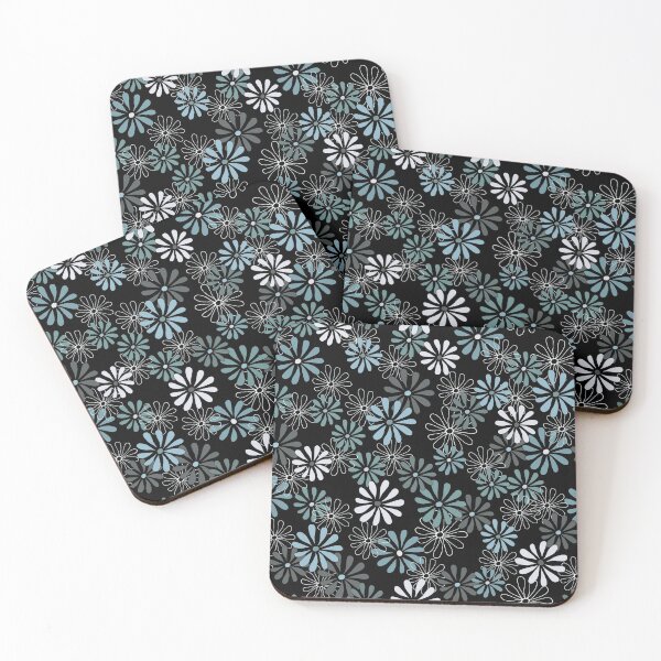 Item preview, Daisies in Shades of Teal and Grey designed and sold by Diane Warren.