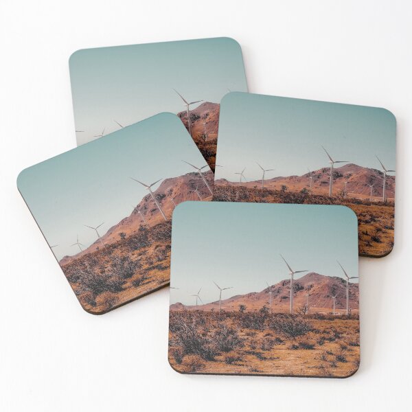 Item preview, Wind turbine in the desert with mountain view at Kern County California USA designed and sold by Mrvell.
