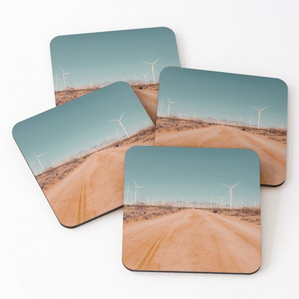 Item preview, Wind turbine in the desert with sandy road at Kern County California USA designed and sold by Mrvell.