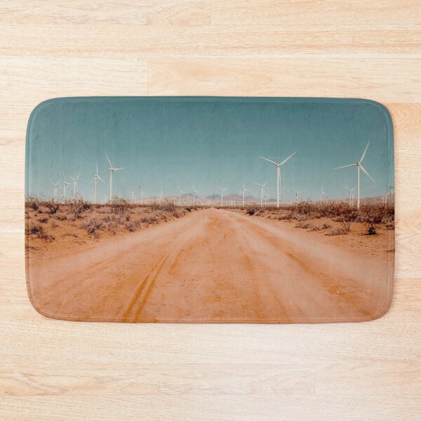 Item preview, Wind turbine in the desert with sandy road at Kern County California USA designed and sold by Mrvell.