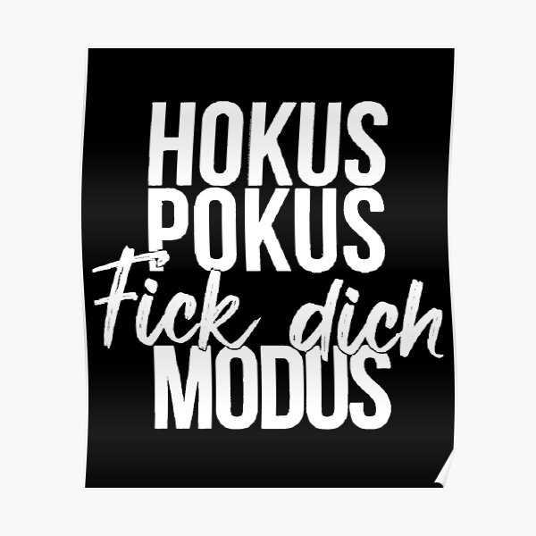 Hokus pokus fick dich modus Poster