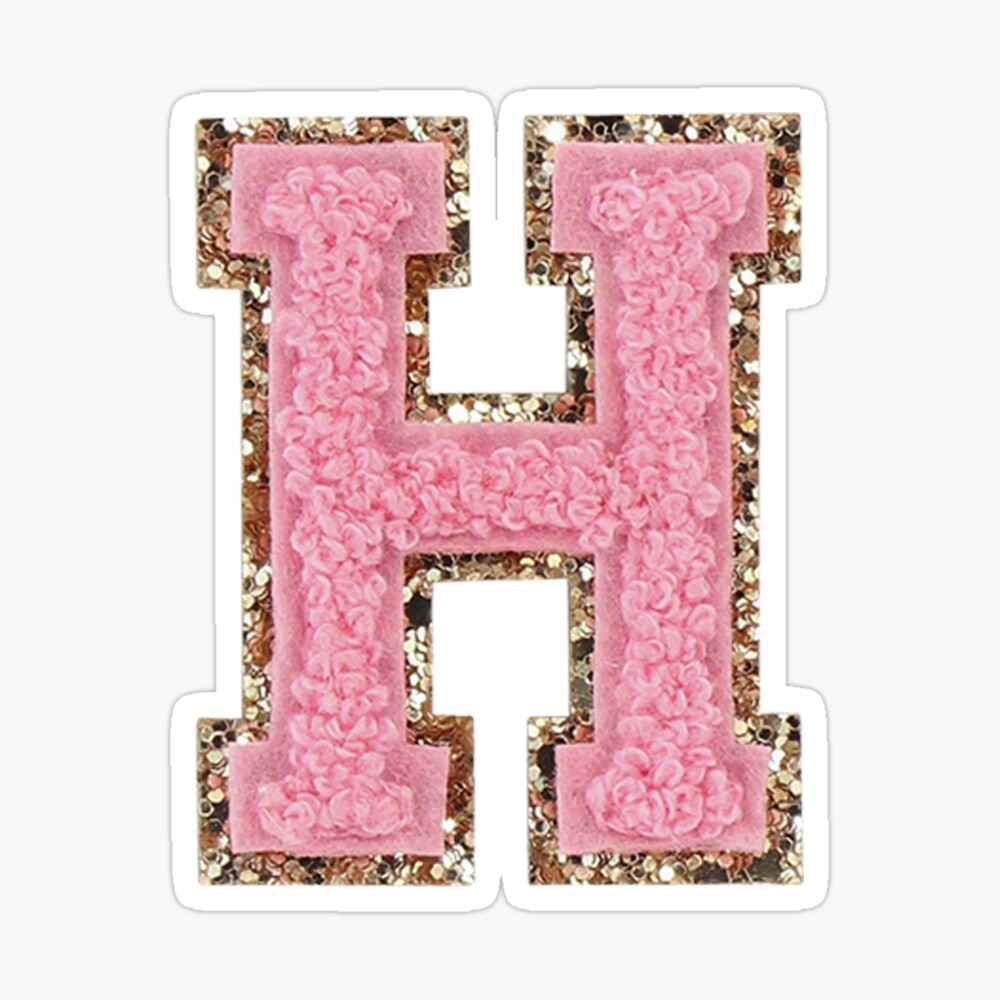 Preppy Pink Varsity Letter H Sticker for Sale by ktp100 | Redbubble