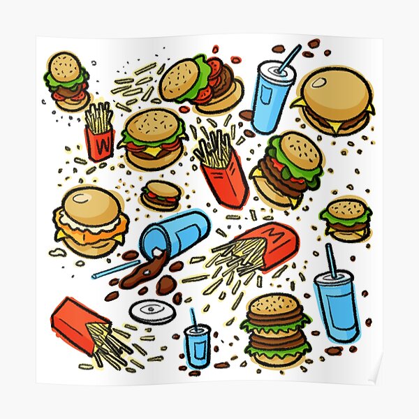 Burgers and Fries Poster