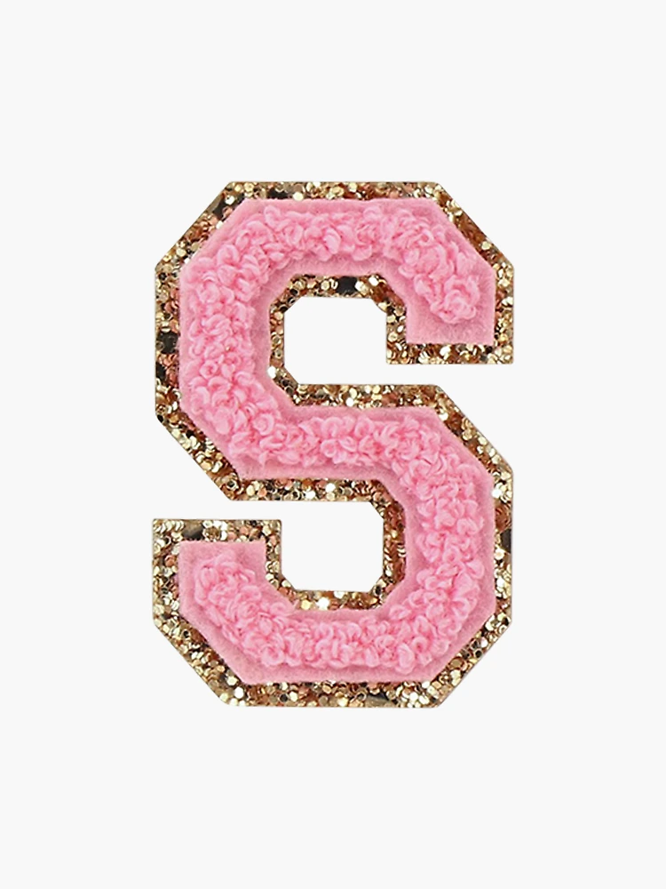 pink SCL glitter varsity letter | Sticker