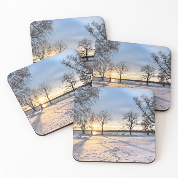 Item preview, Stunning Lake Sunset in Winter designed and sold by MiaoMiaoYu.