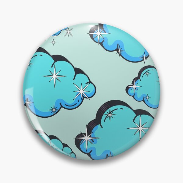 Item preview, Cute Kawaii Blue Coud shiny star designs designed and sold by LM  KawaII LLC.