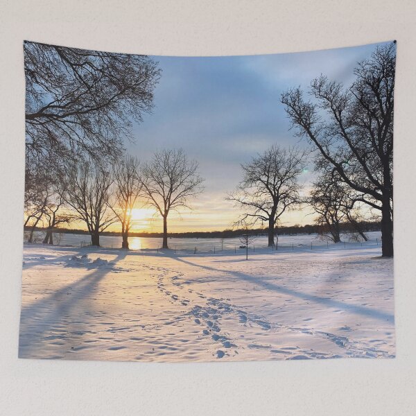 Item preview, Stunning Lake Sunset in Winter designed and sold by MiaoMiaoYu.