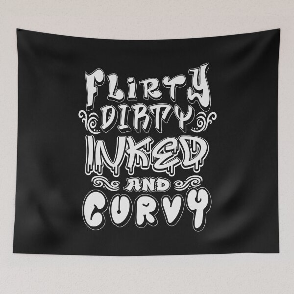 Aperçu de l'œuvre Drôle Flirty Dirty Inked Curvy pour amateur de tatouage créée et vendue par sunnym79.