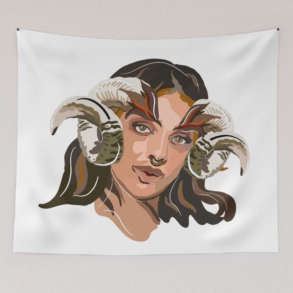 Item preview, Aries Zodiac Woman designed and sold by gwynethstrope.