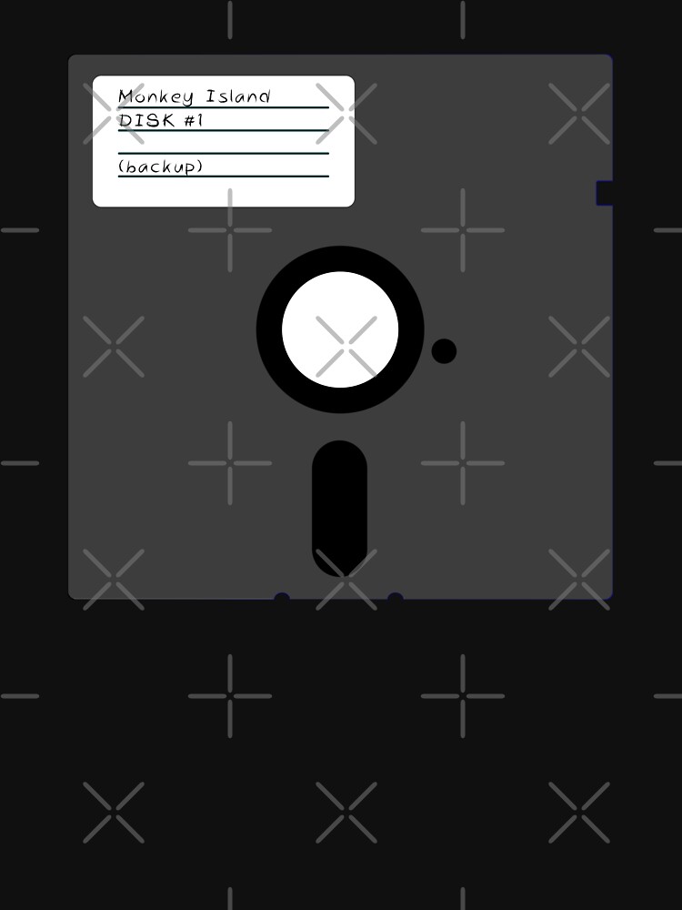 "Floppy Disk Monkey Island Diskette 8" Old School" Tshirt for Sale