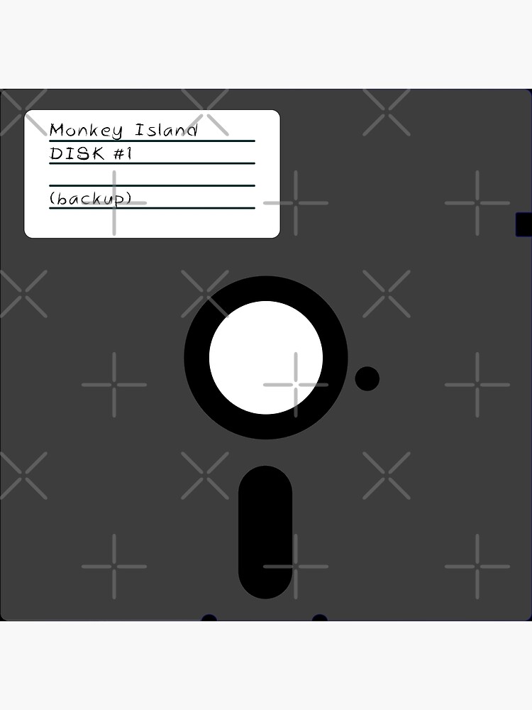 "Floppy Disk Monkey Island Diskette 8" Old School" Poster by