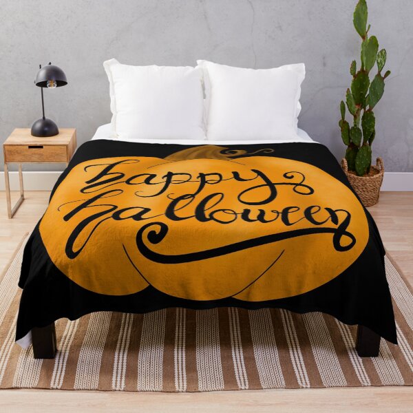 Item preview, Happy Halloween Fall Script Pumpkin designed and sold by Lady-Lilac.