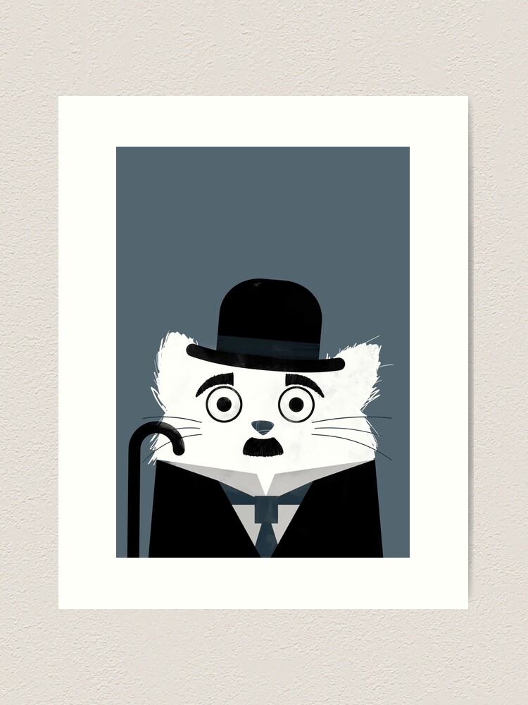 Alternate view of Cat Chaplin Art Print