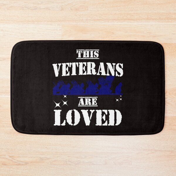 Item preview, This Veterans Are Loved - Cool Blue Marching Soldiers Image and Text Graphics designed and sold by leo121687.