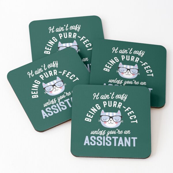 Aperçu de l'œuvre Assistant Cat Lover Gifts - It ain't easy being Purr Fect créée et vendue par betternotes.
