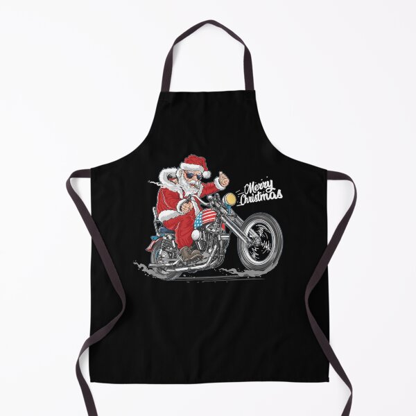 Item preview, Biker Christmas Gift, Biker Santa Riding Motorcycle designed and sold by VintageMashup.