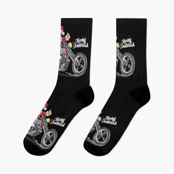 Item preview, Biker Christmas Gift, Biker Santa Riding Motorcycle designed and sold by Vintagemashup.