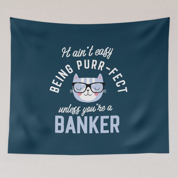 Item preview, Banker Cat Lover Gifts - It ain't easy being Purr Fect designed and sold by betternotes.