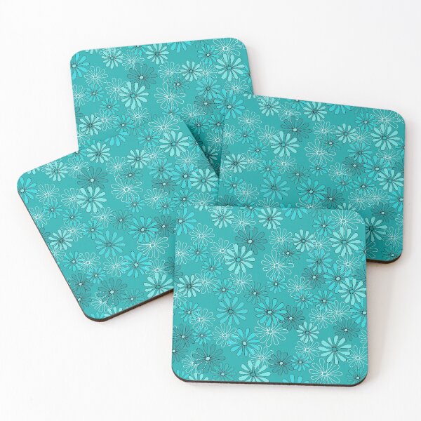 Item preview, Daisies in Shades of Turquoise designed and sold by Diane Warren.