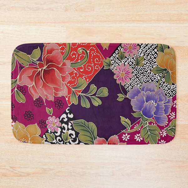 Item preview, Japanese Kimono in Wine and Red designed and sold by Leslie Rogers Todder.