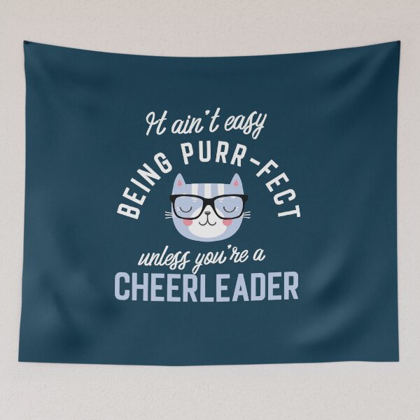 Item preview, Cheerleader Cat Lover Gifts - It ain't easy being Purr Fect designed and sold by betternotes.