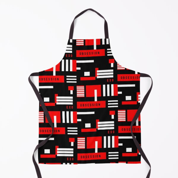 Item preview, Exo obsession geometric abstract red trendy kpop black designed and sold by Kpop Seoul Shop.