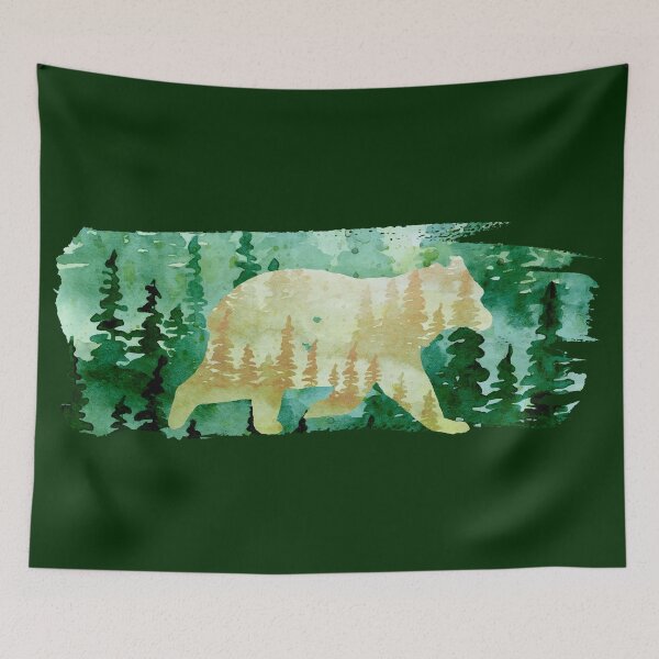 Item preview, Abstract Forest Bear designed and sold by adortopia.